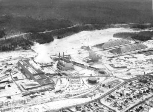 Aerial View of the East Millinocket Mill in 1955