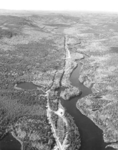 Aerial View of the Golden Road and the Penobscot River