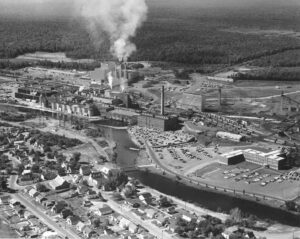 Aerial View of the Millinocket Mill in 1970