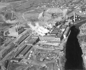 Aerial View of the Millinocket Mill in the 1950's