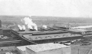 Aerial View of Some Millinocket Mill Buildings