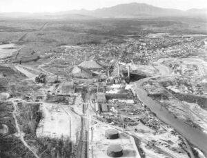 Aerial View of the Millinocket, Mill in the 1950's
