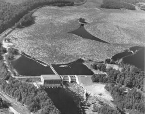 Arial View of North Twin with Lake with Pulp in Water