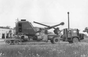 Big Shovel on a Truck Near K&M Motors in Millinocket, Maine