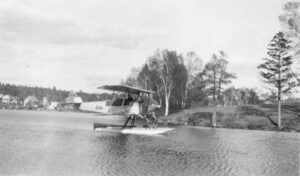 Biplane With Floats on the Water