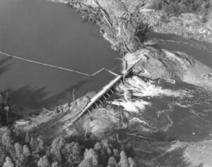 Aerial View of Black Pond Dam