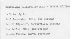 Brownville Road Construction Crew Names