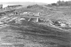 Laying New Cribwork at Caucomgomoc Dam