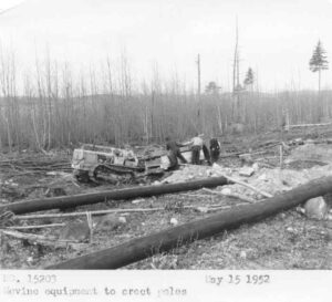 Clearing Land to Erect Poles 5/15/1952