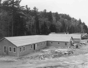 Construction of Cabins Outside of the Penstock Opening at McKay Station 10/9/1952