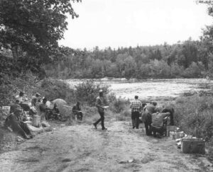 Crew Eating Lunch on the Shore