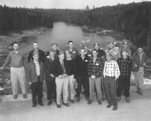 Crew Standing on Seboomook Dam