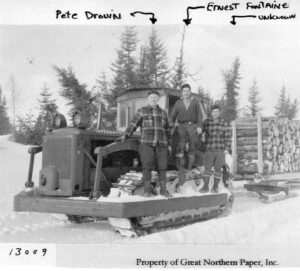 Crew on an Early International Tractor