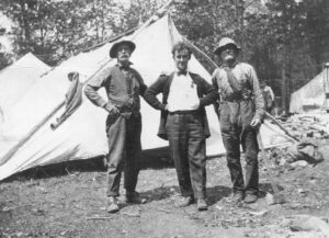 Three Men at Debsconeag Lake in 1914