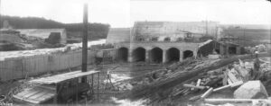 Panorama of Dolby Dam Construction 7/2/1907