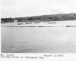 Boats Driving Scene at Seboomook Dam 8/13/1951