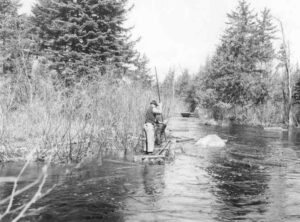 Driving Wood on a Stream