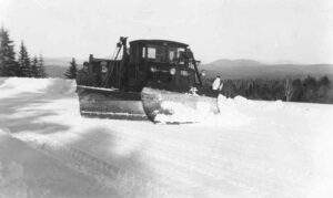 Early Snow Plow in Millinocket, Maine