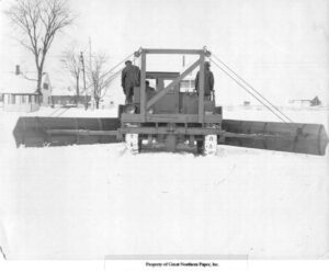 Early Snow Plow from Behind