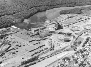 Aerial View of the East Millinocket Mill in 1956