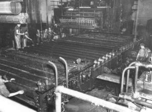 Changing Wires in the East Millinocket Mill in the 1930's