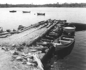 Fishing Boats at North Cove, in Nesowadnehunk in the 1950's