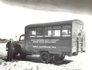 George Belmont with Maintenance Truck in 1949