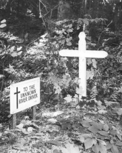 Grave of the Unknown River Driver in Millinocket