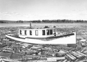 Great Northern Paper Boat in North Twin Lake in 1949
