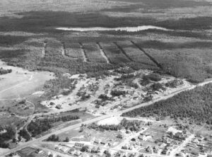 Aerial View of Hillcrest in Millinocket, Maine in 1956