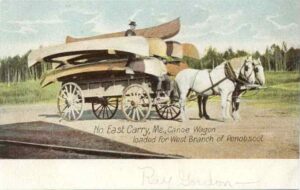 Horse Pulling Canoes in Northeast Carry