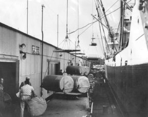 Loading Paper on Cargo Ship at a Port