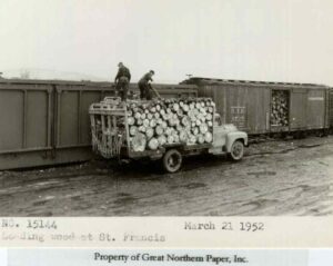 Loading Rail Cars by Hand From Trucks with Pulp 3/21/1952