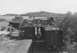Loading Railroad Pulp Cars by Hand 1930's