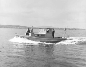 Great Northern Paper Boat with an American Flag