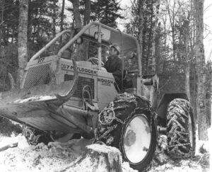 Man Operating a Skidder
