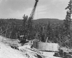 Forming Surge Tank Foundation at McKay Station 7/14/1952