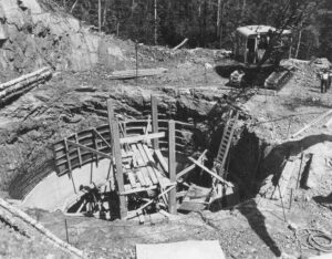 Forming Surge Tank Foundation at McKay Station 7/14/1952