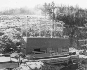 Beginning to Drill Penstocks at McKay Station