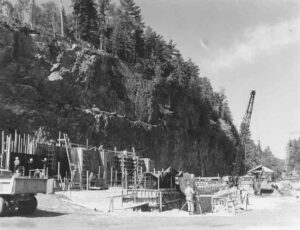 Foundation of the Surge Tank at McKay Station 8/13/1951
