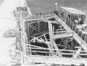 Construction of Ripogenus Dam Foundation at McKay Station 8/13/1852