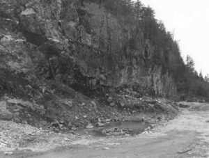 McKay Station Site After Cofferdam Retaining Wall is in Place 10/28/1952