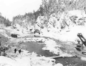 Cofferdam at McKay Station Site 2/15/1952