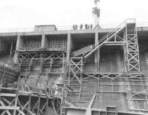 Digging Behind Cofferdam at McKay Station 4/30/1952