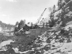 Views of the Cofferdam at McKay Station Site 3/26/1952