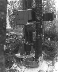 Close Up of the Blades Cutting on a Mechanical Harvester