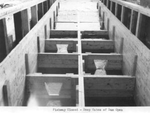 Millinocket Lake Dam with Fishway Closed & Deep Gates Open