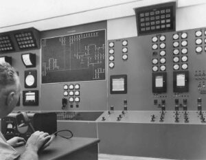 Steam Control Room in the Millinocket Mill