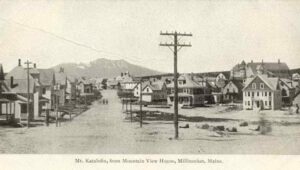 Mt. Katahdin from the Mountain View House in Millinocket, Maine