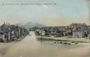 Mt. Katahdin from the Mountain View House in Millinocket, Maine